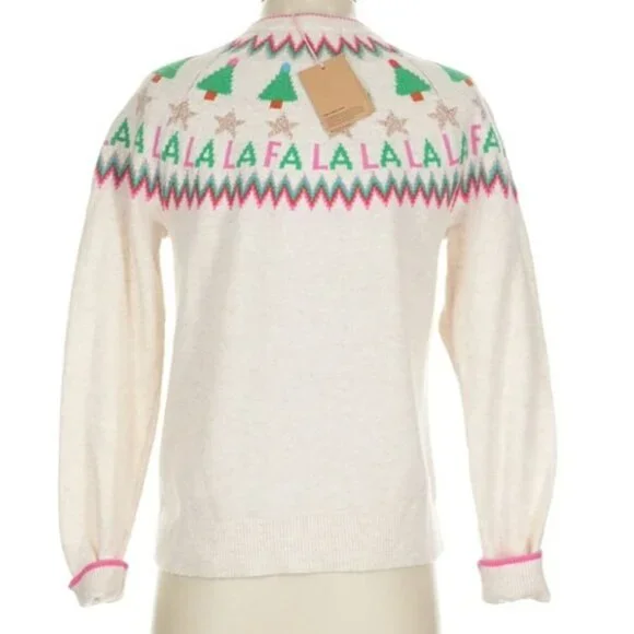 New Boden Edie Fair Isle Alpaca Blend Holiday Cardigan Sweater Cream S MSRP$150 - Picture 11 of 13